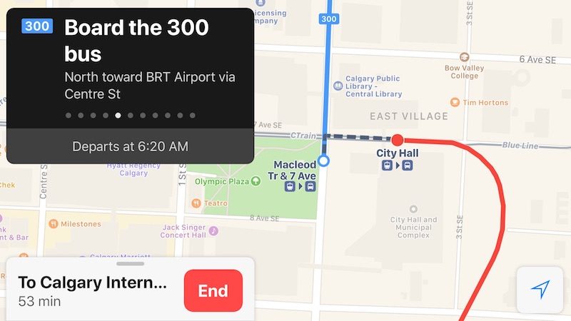 apple maps calgary transit 2