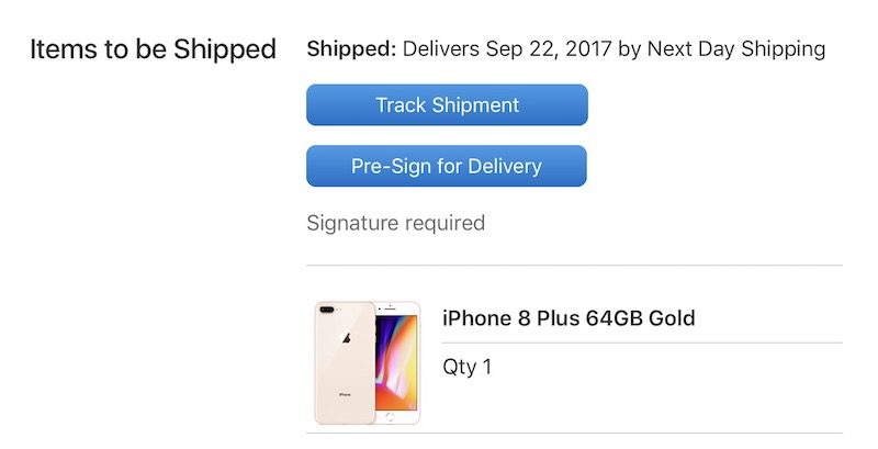 iPhone 8 delivery 800