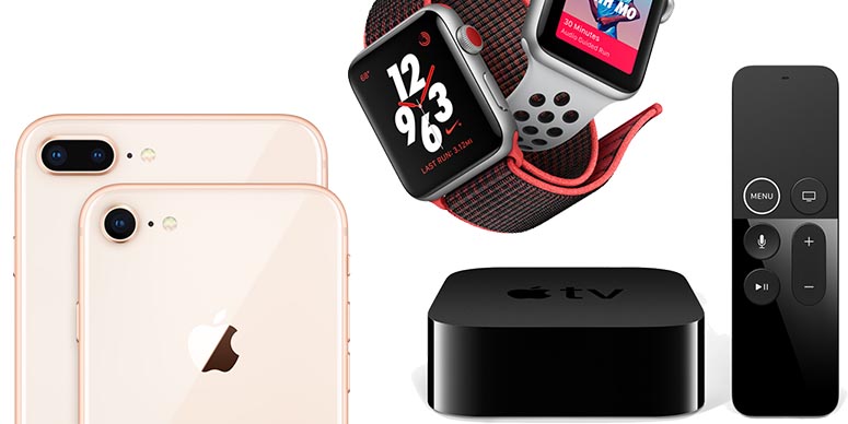 iphone 8 apple watch series 3 apple tv 4k