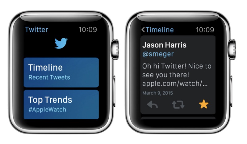 twitter apple watch