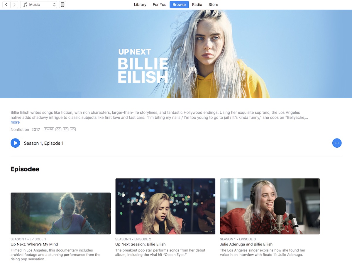 apple music up next billie eilish