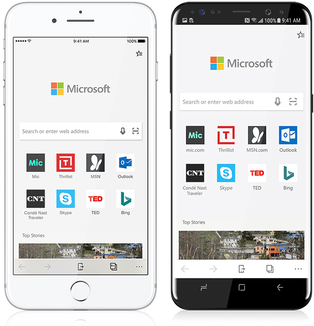 microsoft edge ios android