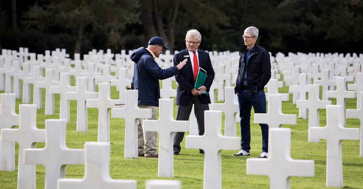 tim cook normandy graveyard