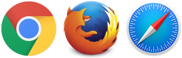 chrome safari firefox