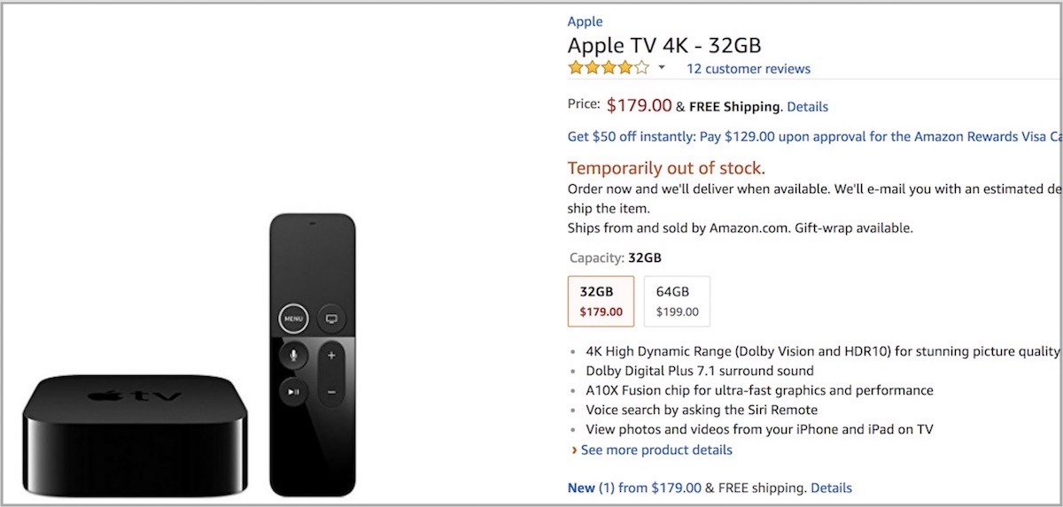 apple tv on amazon