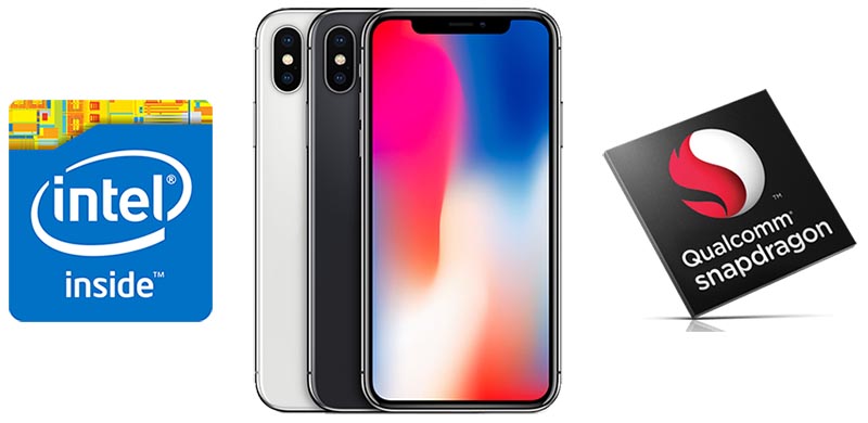 iphone x qualcomm vs intel