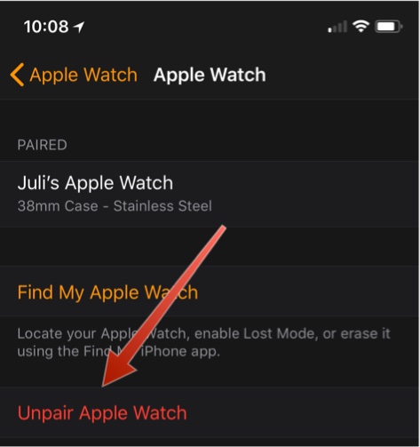 unpairapplewatch