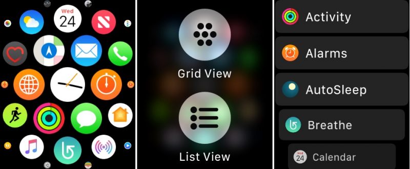 app grid view