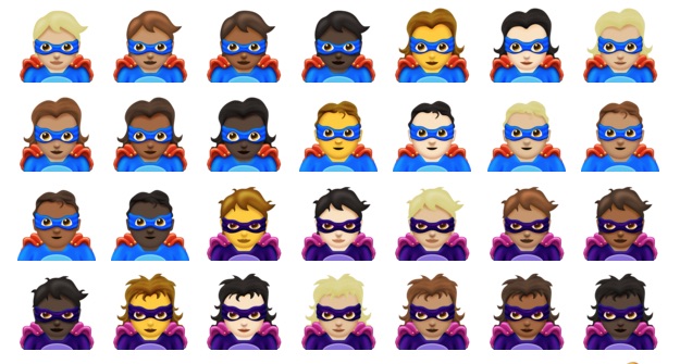 emoji 11 superheroes