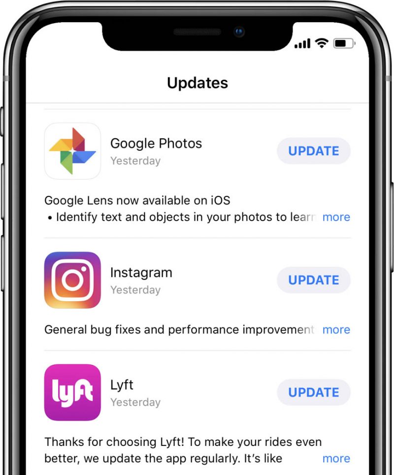 app store updates