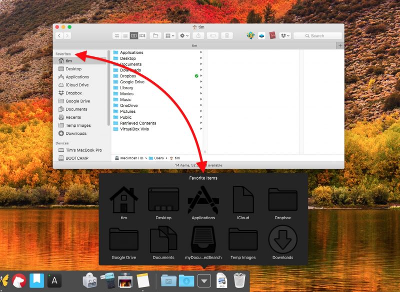 favorite finder locations dock stack