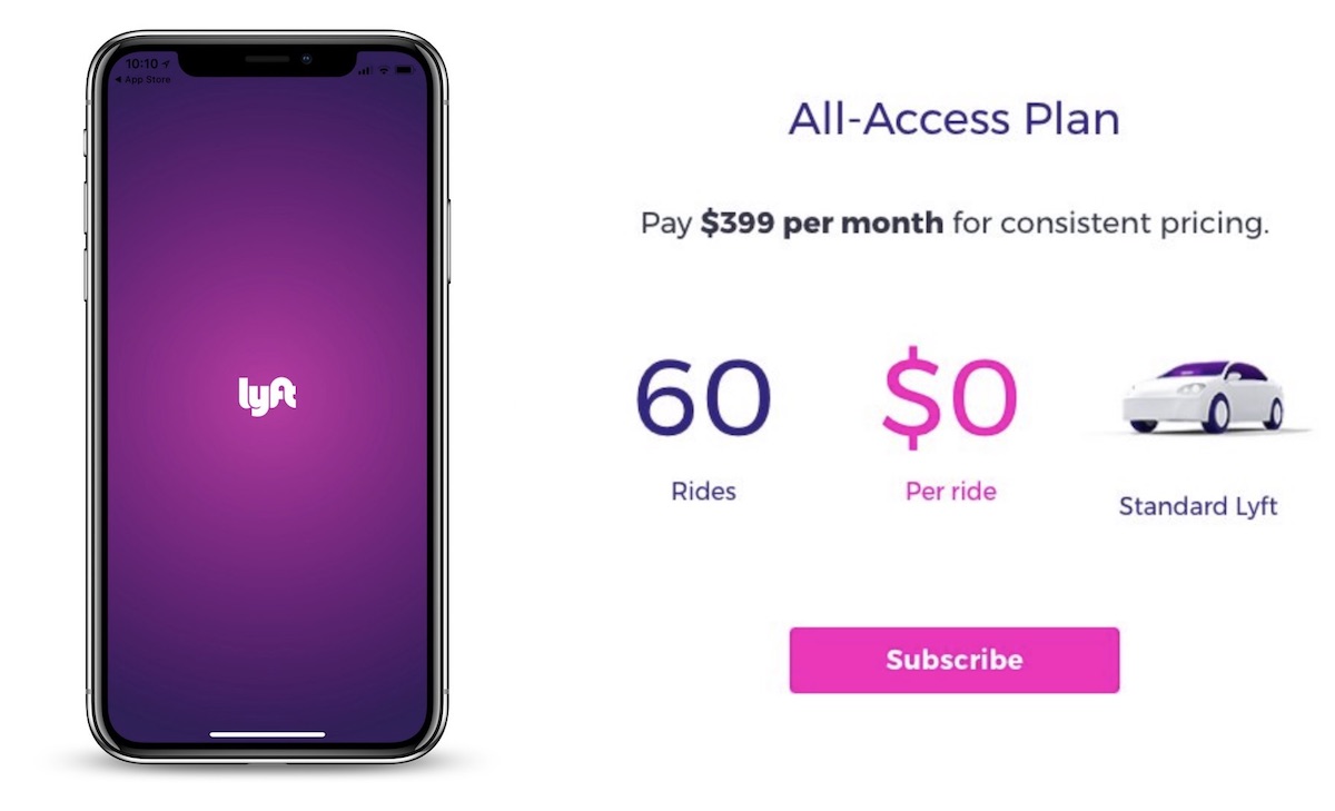 lyft subscription plans iphone x