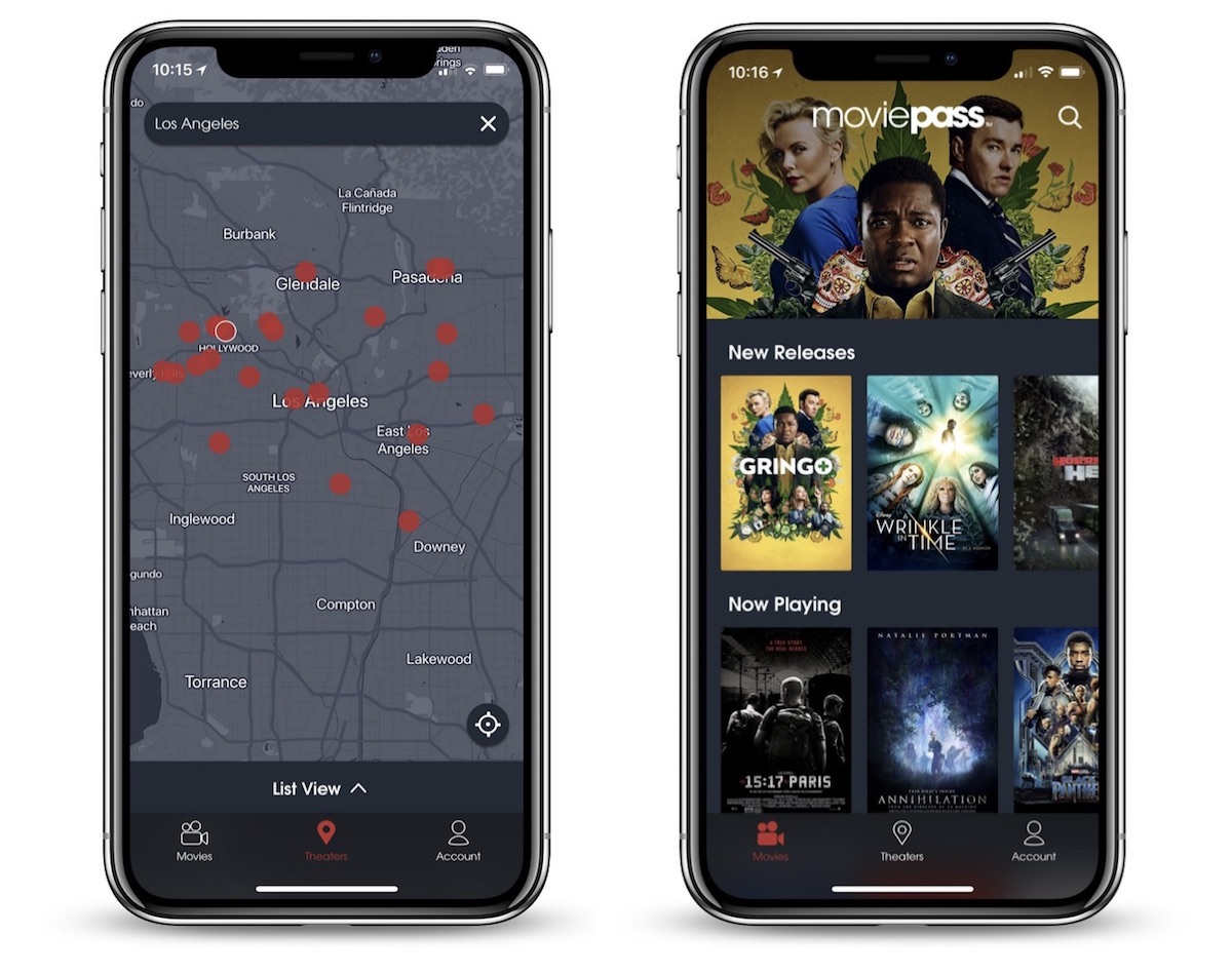 moviepass app map