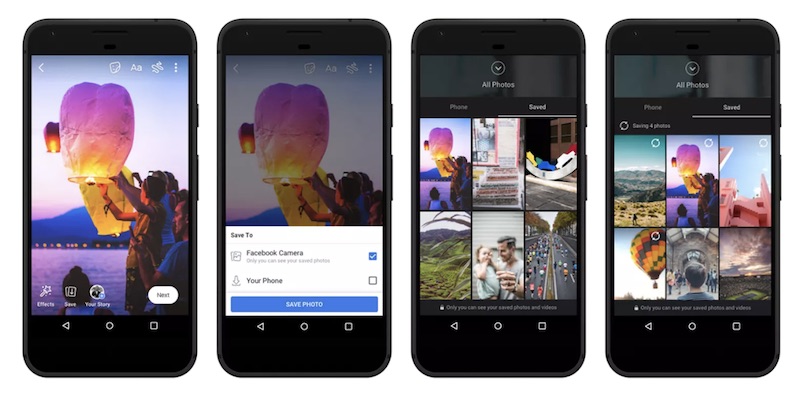 facebook camera cloud storage