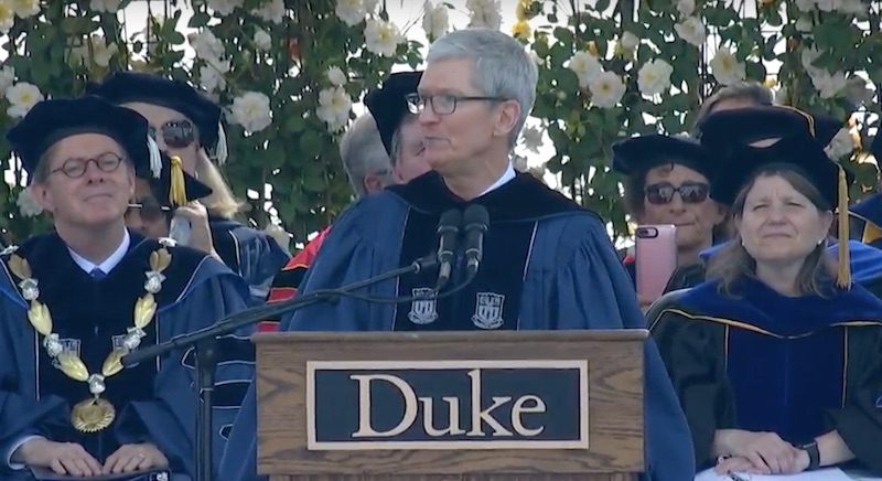 tim cook duke