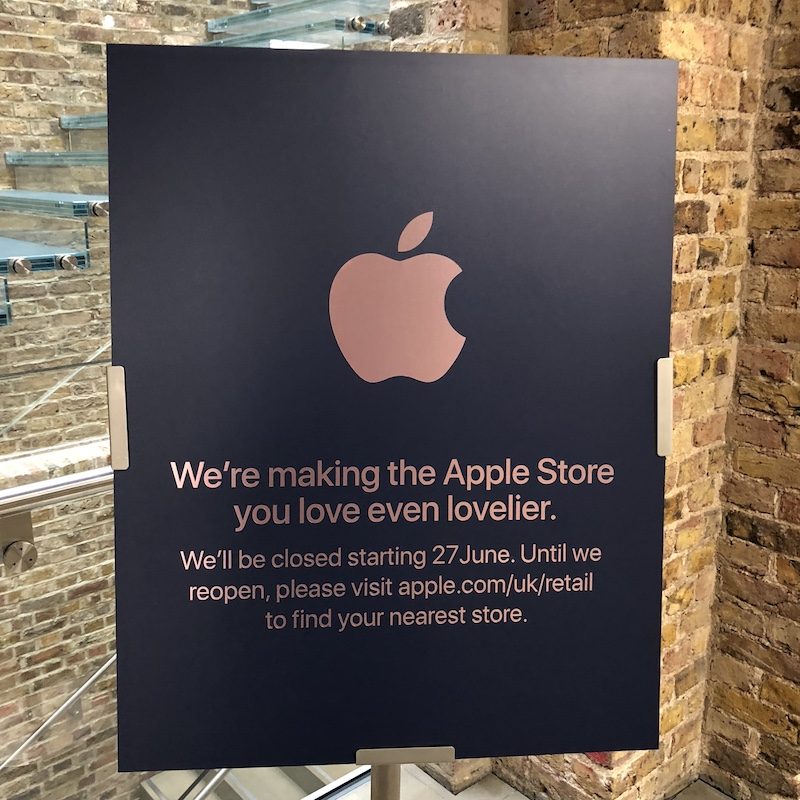 apple covent garden sign