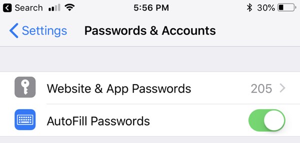 autofillpasswordsios12