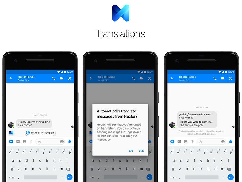 facebook messenger chat translations