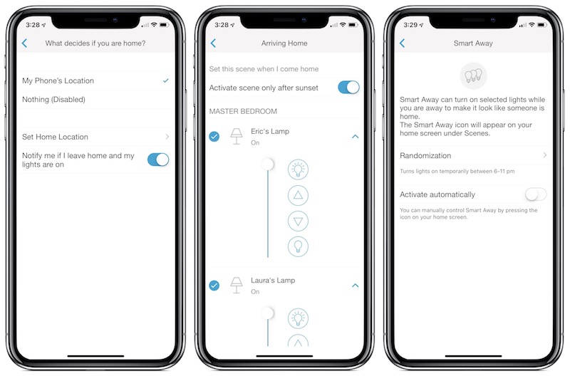 lutron caseta geofence