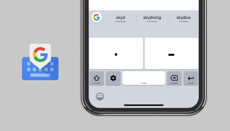 Google Gboard morse code