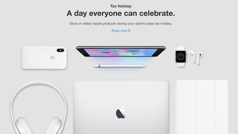 apple state sales tax holidays