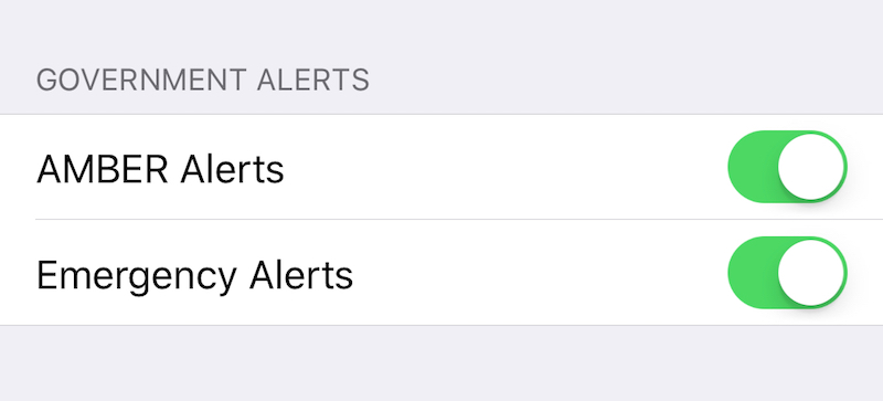 government alerts iphone