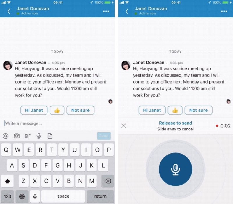 linkedin voice messaging 2