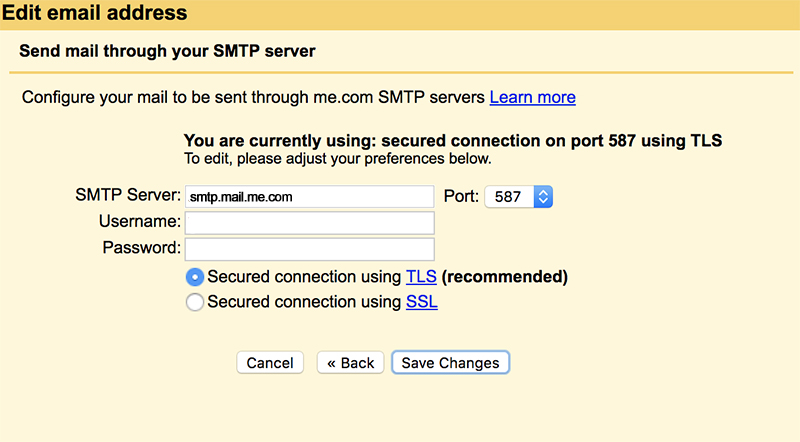 gmail smtp