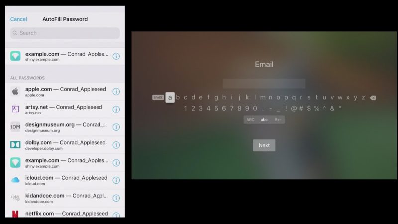 how to use autofill tvos o5