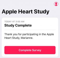 apple watch heart study complete
