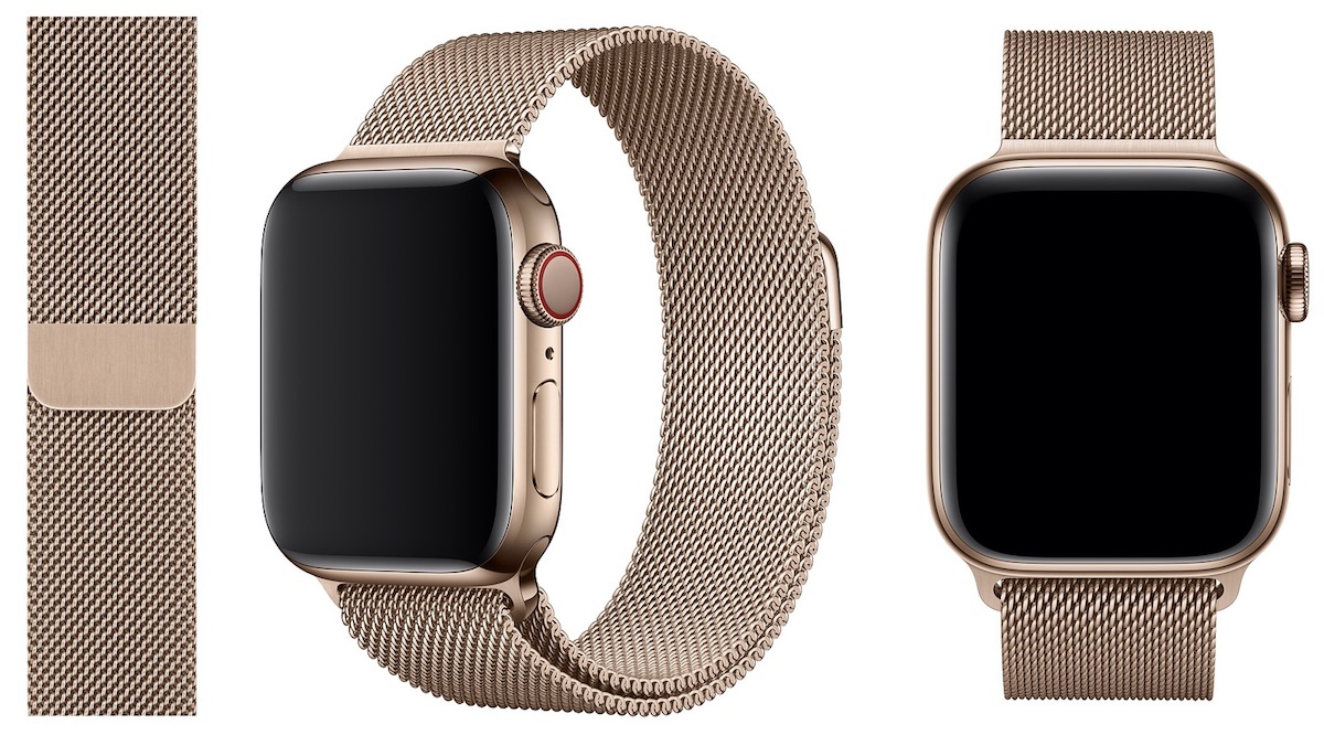 apple watch s4 gold milanese loop