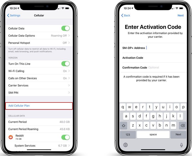 eSIM Functionality Available in iOS 12.1, But Carrier Support is