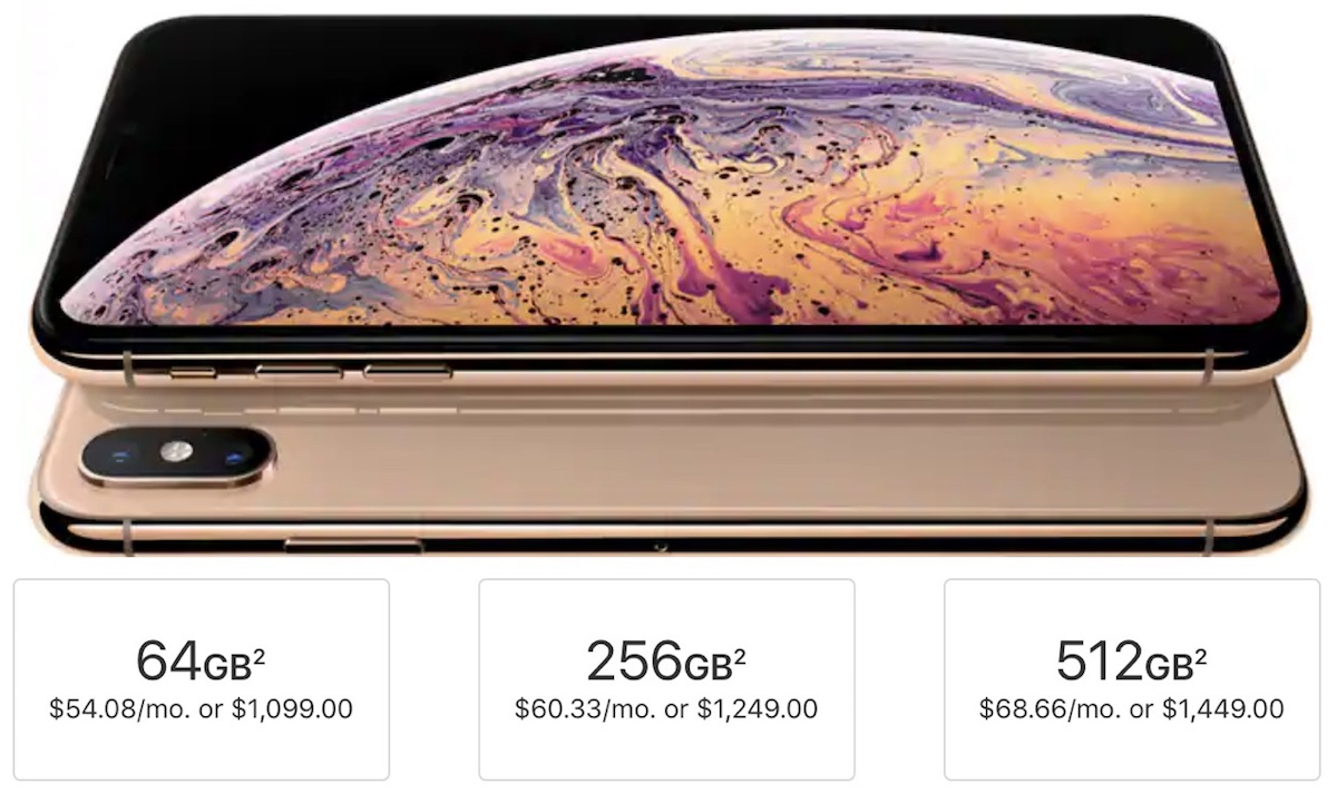 iphone xs storage tiers