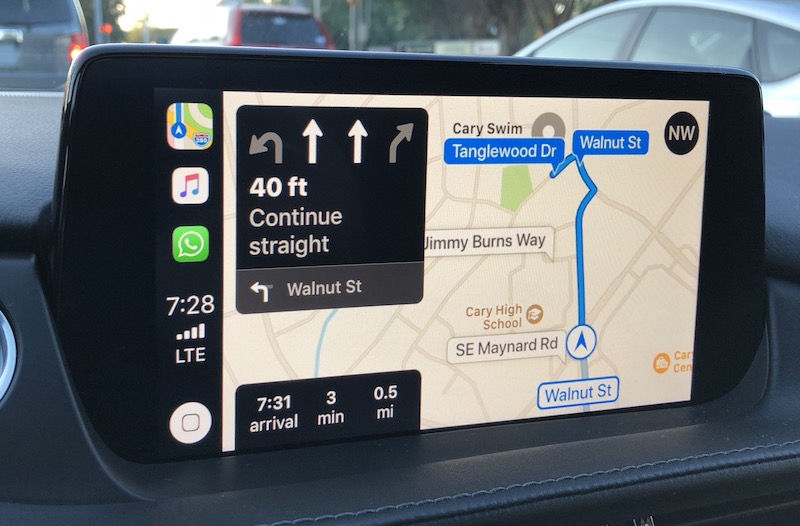 mazda carplay maps