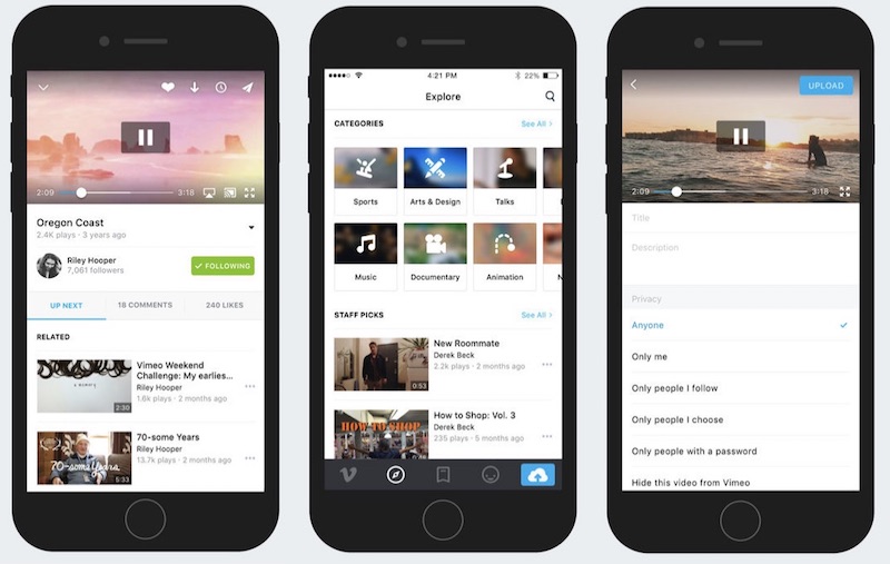 vimeo iOS