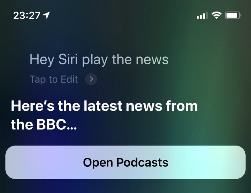 how to get siri to play a news brief