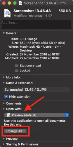 Macos change file associations