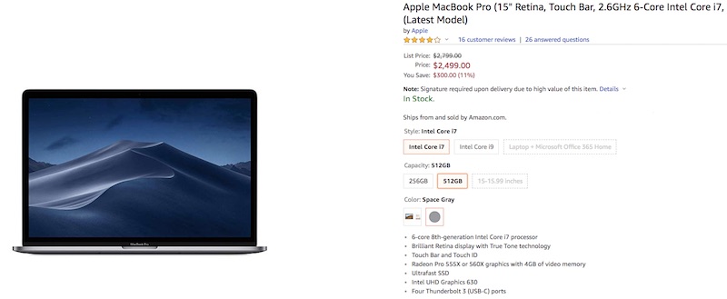 macbook pro amazon