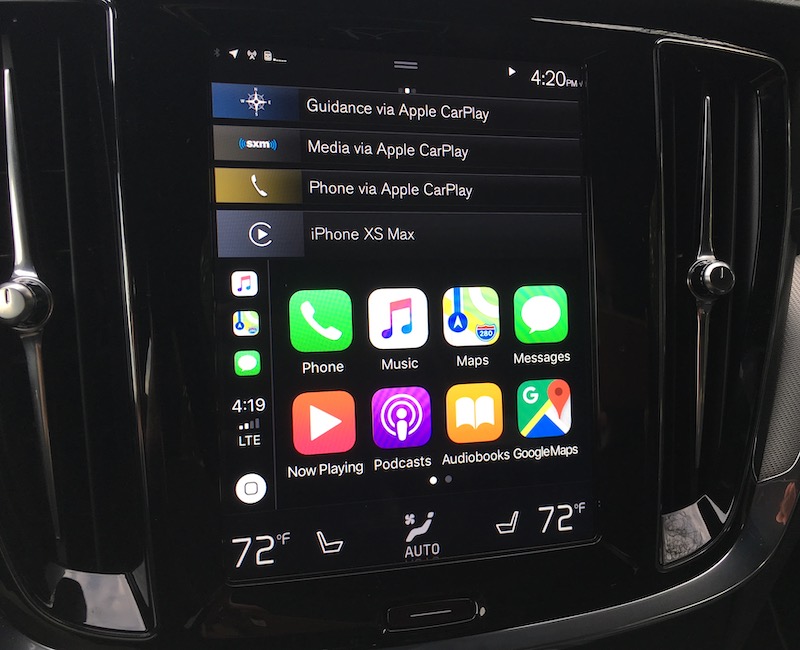 volvo s60 carplay home