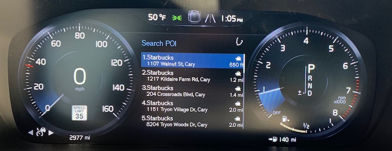 volvo s60 nav starbucks 2