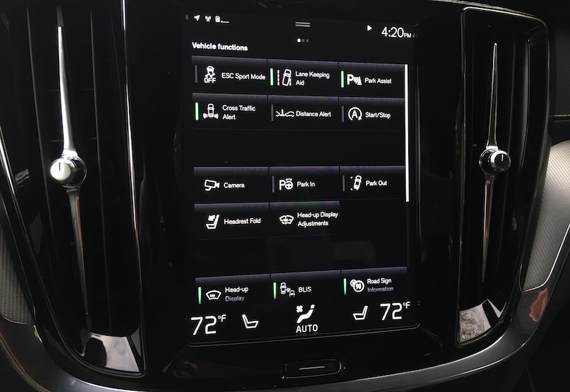 volvo s60 vehicle functions