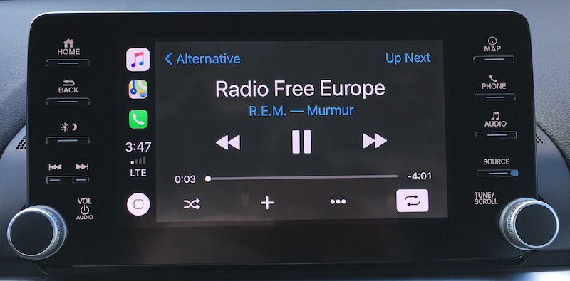 accord hybrid carplay music