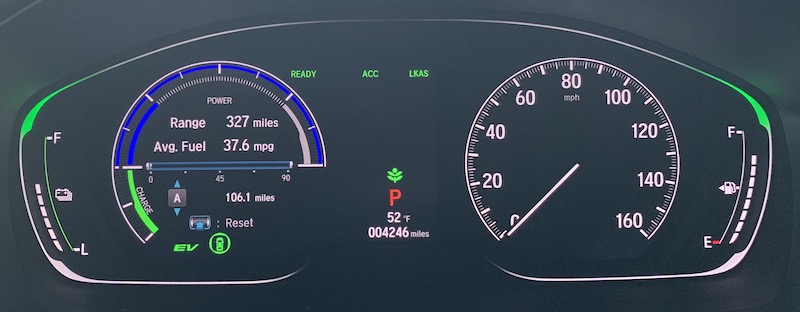 accord hybrid driver display