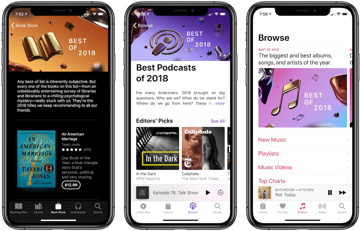 Apple Music, Apple Books, Apple Podcasts, And ITunes Gain New 'Best Of ...