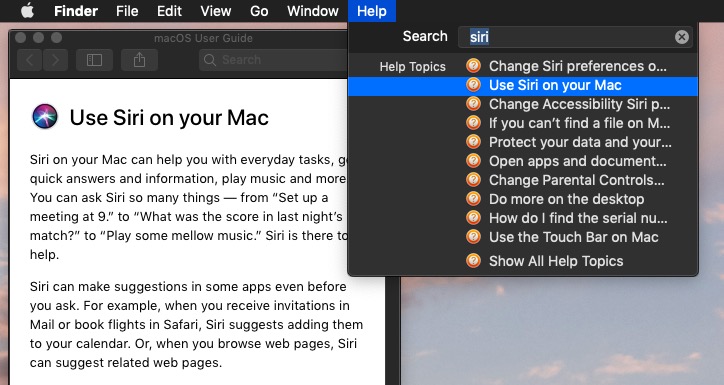 how to use macos help menu 2