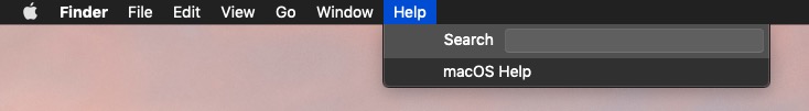 how to use macos help menu