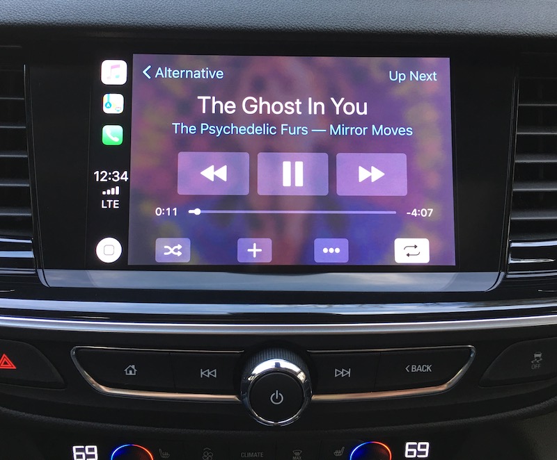 buick regal carplay now playing