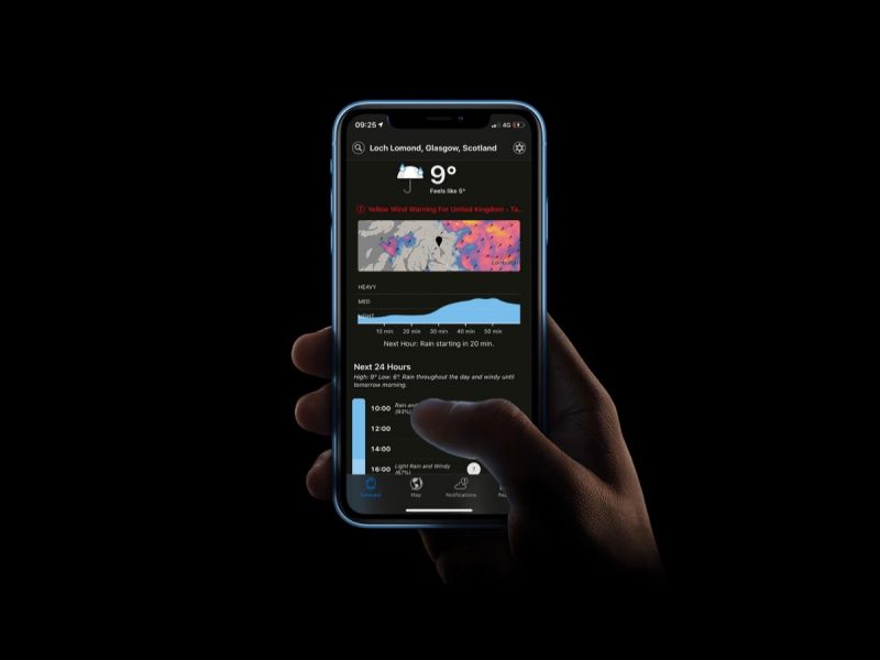 dark sky ios dark mode