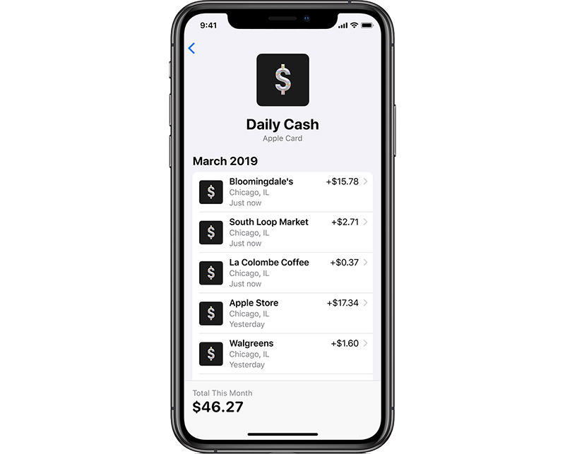 Apple Card daily cash