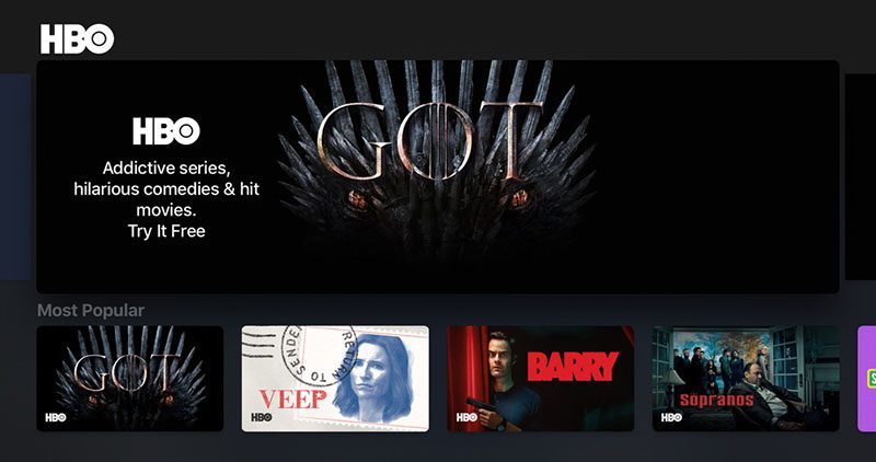 hbo tv app tvos